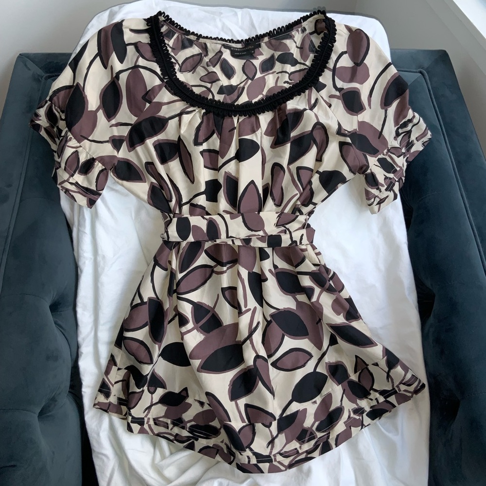 BCBG flowy silk purple top